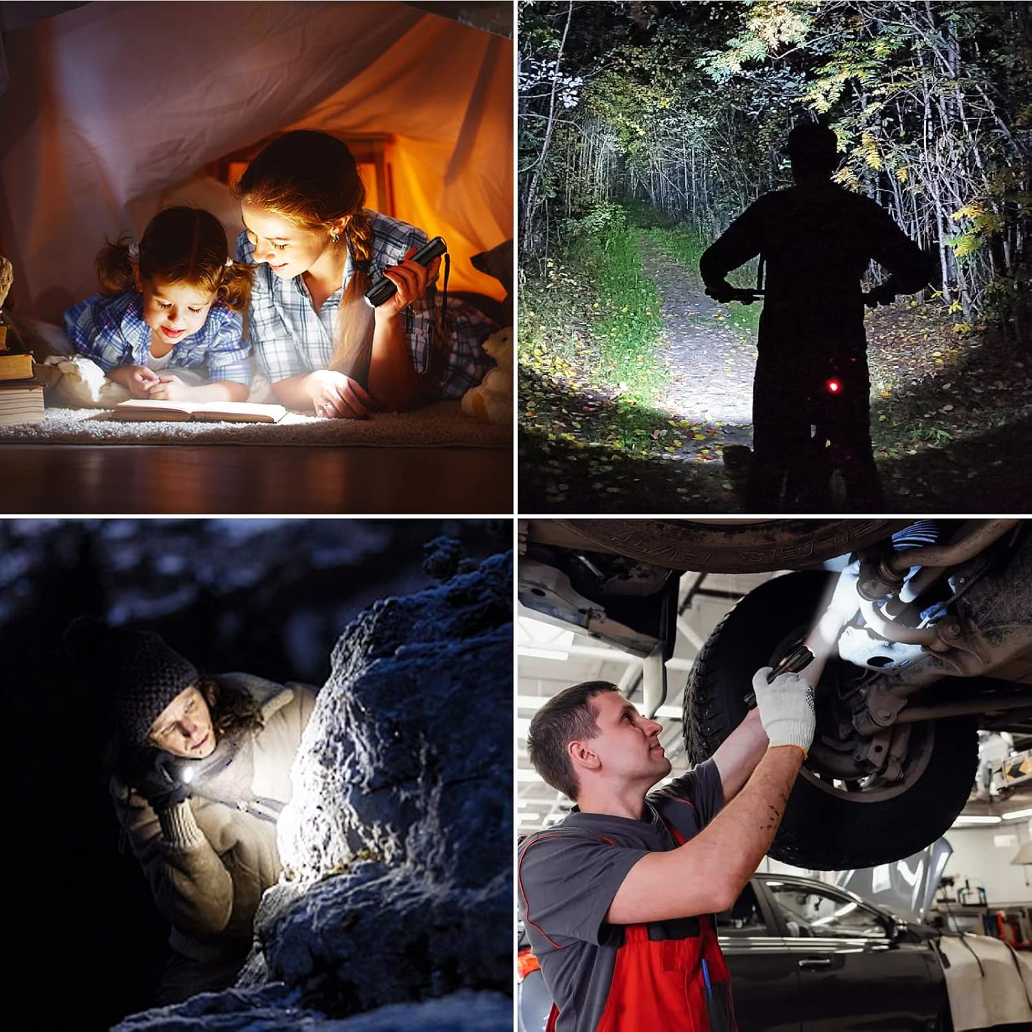 Blukar Rechargeable LED Flashlight, Super Bright Aluminum Flashlights with 5 Light Modes, 2000L Waterproof Handheld Flashlight Adjustable Focus for Camping, Hiking, Emergency, DIY