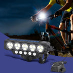 Conjunto de Luzes para Bicicleta 9 LEDs – Recarregável (1600LM Frente + 200LM Traseira) máxima segurança e visibilidade