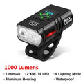 Farol LED T6 para bicicleta com 1000 lúmens, recarregável