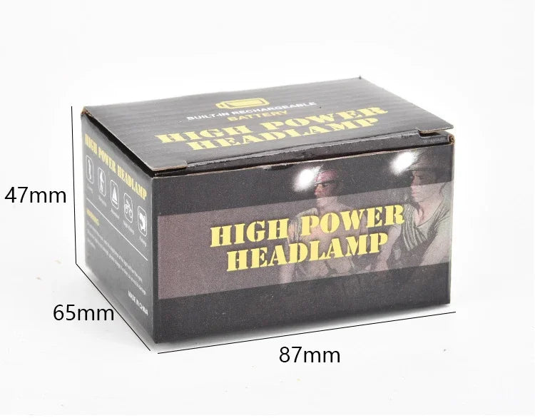 Lanterna de cabeça para atividades ao ar livre com longa duração de bateria e luz LED potente, ideal para pesca noturna, recarregável e com fixação magnética