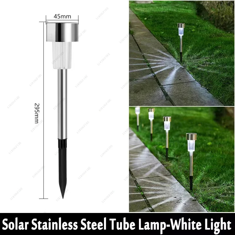 Luzes solares exteriores para jardim alimentada a energia solar, impermeável, luz LED para caminhos, ideal para jardim,