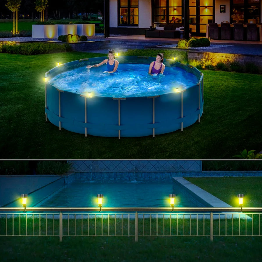 Luzes solares exteriores para jardim alimentada a energia solar, impermeável, luz LED para caminhos, ideal para jardim,