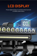 Conjunto de Luzes para Bicicleta 9 LEDs – Recarregável (1600LM Frente + 200LM Traseira) máxima segurança e visibilidade