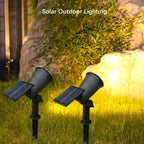 Projetores Solares com 9 LEDs para Exterior – IP65, Brilho Ajustável, Ideais para Jardim