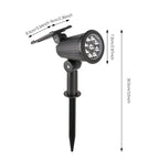 Projetores Solares com 9 LEDs para Exterior – IP65, Brilho Ajustável, Ideais para Jardim