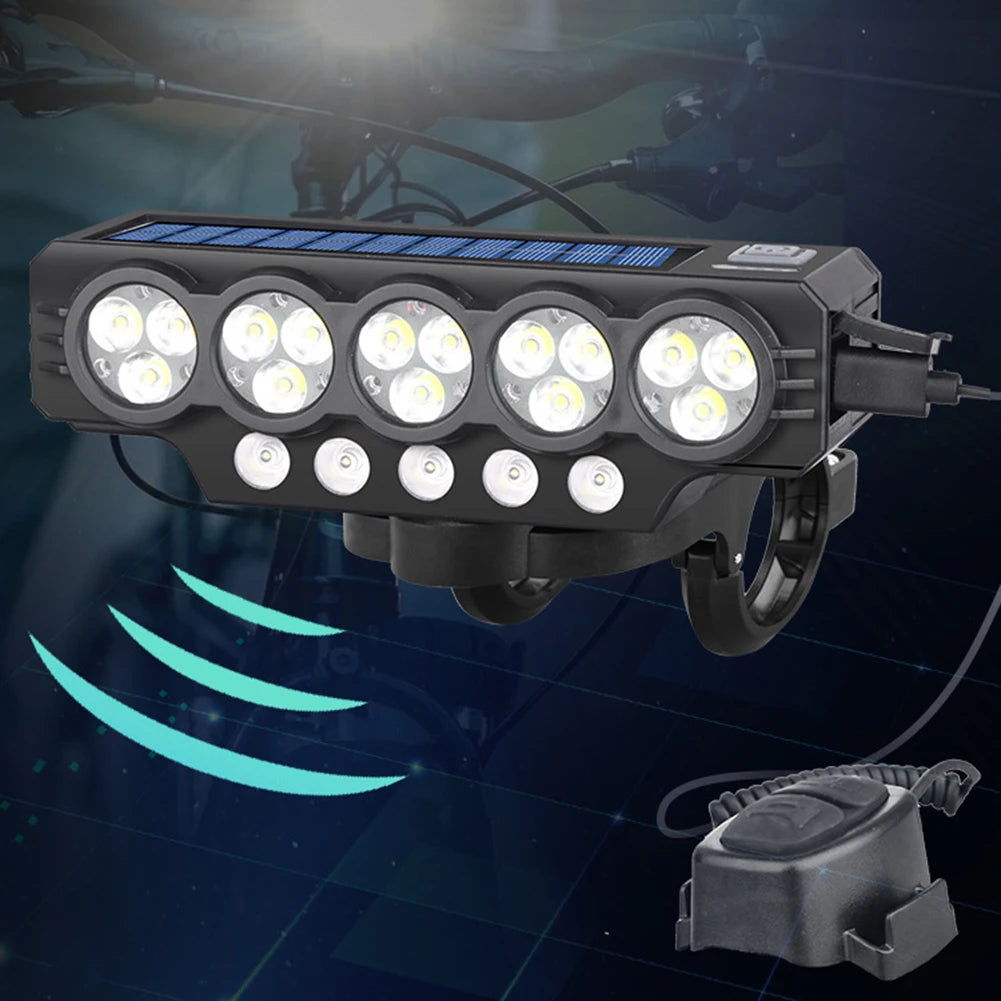 Conjunto de Luzes para Bicicleta 9 LEDs – Recarregável (1600LM Frente + 200LM Traseira) máxima segurança e visibilidade