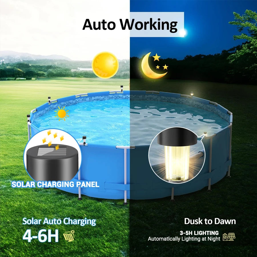 Luzes solares exteriores para jardim alimentada a energia solar, impermeável, luz LED para caminhos, ideal para jardim,