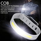 Luz LED COB de braço, 350mAh e 500 lúmens, banda luminosa para braço/perna/pulso para corrida noturna com função de sinalização, recarregável e IPX4
