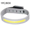 Luz LED COB de braço, 350mAh e 500 lúmens, banda luminosa para braço/perna/pulso para corrida noturna com função de sinalização, recarregável e IPX4