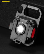 Mini lanterna LED com íman, luz COB, ideal para camping ao ar livre e uso no trabalho. Compacta para bolso, com 800 lúmens, recarregável por USB e 7 modos de iluminação