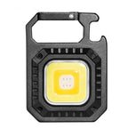 Mini lanterna LED com íman, luz COB, ideal para camping ao ar livre e uso no trabalho. Compacta para bolso, com 800 lúmens, recarregável por USB e 7 modos de iluminação