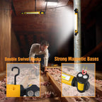 Luz de Trabalho LED Recarregável 5200mAh para Campismo, 2 Modos de Brilho, Luz de Trabalho para Oficina, Mecânico, Emergências e Utilização no Exterior