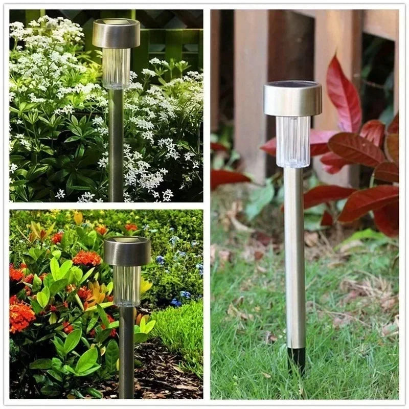 Luzes solares exteriores para jardim alimentada a energia solar, impermeável, luz LED para caminhos, ideal para jardim,
