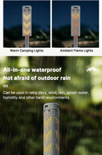 Lanterna de Campismo Dobrável Portátil com Suporte Telescópico, Recarregável por USB, Bateria de 8000mAh, Luz Exterior Impermeável com Função Power Bank e Tripé