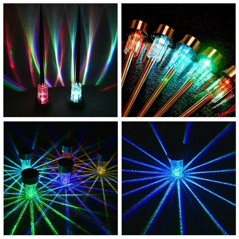 Luzes solares exteriores para jardim alimentada a energia solar, impermeável, luz LED para caminhos, ideal para jardim,