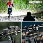 Conjunto de Luzes para Bicicleta 9 LEDs – Recarregável (1600LM Frente + 200LM Traseira) máxima segurança e visibilidade
