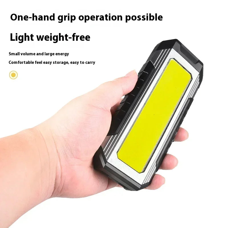 Lanterna à prova de água com íman, luz de trabalho portátil COB, lanterna LED 1000 Lumens 4000mAh, modos múltiplos, lanterna de campismo com bateria 18650