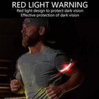 Luz LED COB de braço, 350mAh e 500 lúmens, banda luminosa para braço/perna/pulso para corrida noturna com função de sinalização, recarregável e IPX4