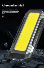 Lanterna à prova de água com íman, luz de trabalho portátil COB, lanterna LED 1000 Lumens 4000mAh, modos múltiplos, lanterna de campismo com bateria 18650