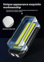 Lanterna à prova de água com íman, luz de trabalho portátil COB, lanterna LED 1000 Lumens 4000mAh, modos múltiplos, lanterna de campismo com bateria 18650