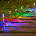 Luzes solares exteriores para jardim alimentada a energia solar, impermeável, luz LED para caminhos, ideal para jardim,