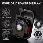 Mini lanterna LED com íman, luz COB, ideal para camping ao ar livre e uso no trabalho. Compacta para bolso, com 800 lúmens, recarregável por USB e 7 modos de iluminação