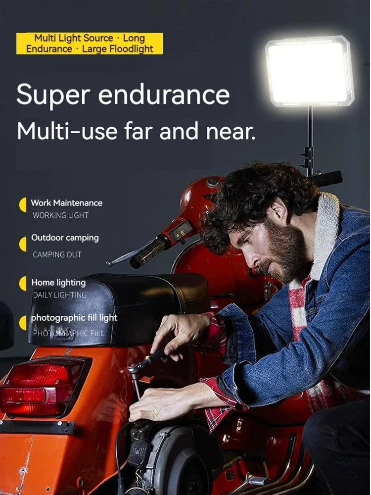 Luz LED Portátil Recarregável para Camping e Emergência