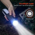 Lanterna de Campismo Dobrável Portátil com Suporte Telescópico, Recarregável por USB, Bateria de 8000mAh, Luz Exterior Impermeável com Função Power Bank e Tripé