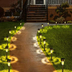 Luzes solares exteriores para jardim alimentada a energia solar, impermeável, luz LED para caminhos, ideal para jardim,