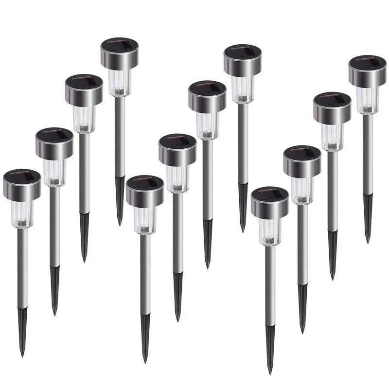 Luzes solares exteriores para jardim alimentada a energia solar, impermeável, luz LED para caminhos, ideal para jardim,