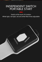 Luz LED COB de braço, 350mAh e 500 lúmens, banda luminosa para braço/perna/pulso para corrida noturna com função de sinalização, recarregável e IPX4