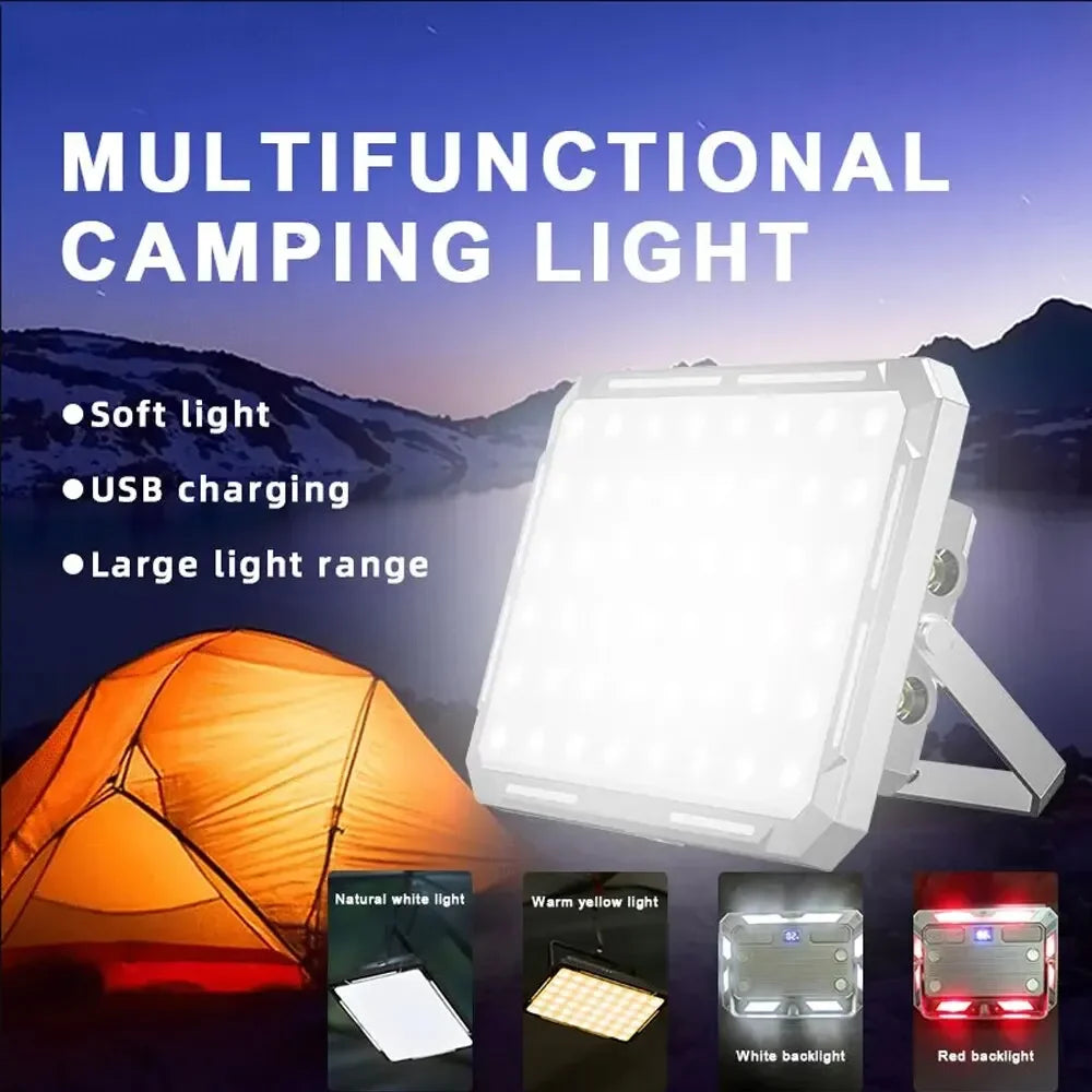 Luz LED Portátil Recarregável para Camping e Emergência