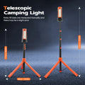 Luz de Campismo Recarregável com Suporte Ajustável, Bateria de 9000mAh, Luz de Trabalho Portátil Sem Fios, 3 Cabeças LED, Lanterna para Emergências e Viagens
