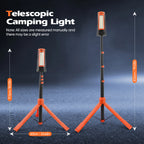 Luz de Campismo Recarregável com Suporte Ajustável, Bateria de 9000mAh, Luz de Trabalho Portátil Sem Fios, 3 Cabeças LED, Lanterna para Emergências e Viagens