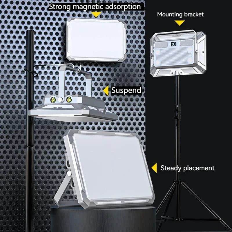 Lanterna LED para tenda de campismo, recarregável, de alta potência, para uso exterior e emergências, à prova de água