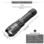 Lanterna P50 Potente – Zoom Telescópico com Display Digital de Bateria  Iluminação forte, portátil e pronta para qualquer situação